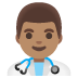 man health worker, medium skin tone